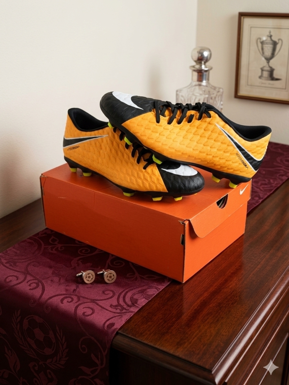 Nike Men's Hypervenom Firm-Ground Soccer Cleats - Orange/Black